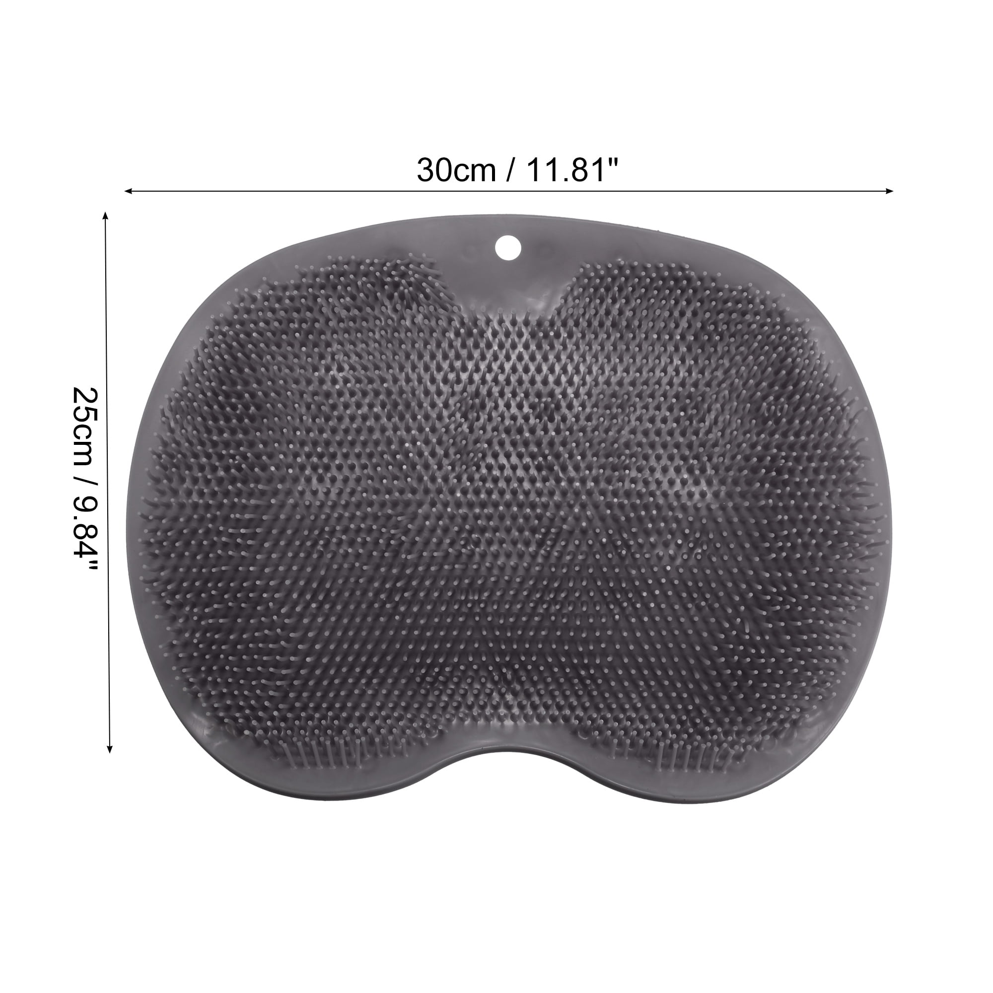 Unique Bargains Foot Clean Massager Scrubber with Suction Cups 11.81"x9.84" Gray