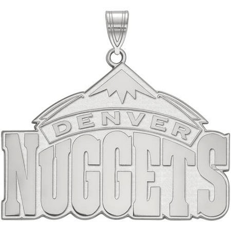 Coral Nugget Silver Necklace - NBA Denver Nuggets Sterling Silver Extra Large Pendant