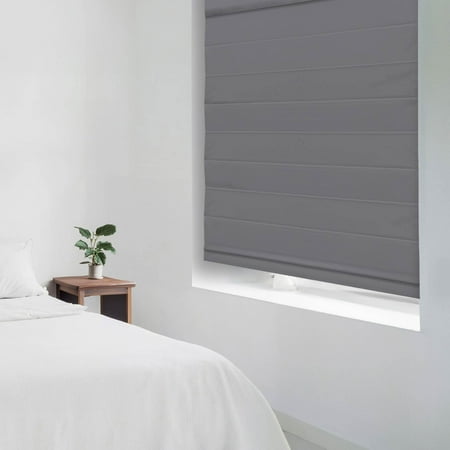Regal Living Insulating Cordless Blackout Roman Shade, Gray, 20W x 72L