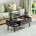 thumbnail image 3 of CONCETTA Modern Lift-Top Coffee Table for Living Room - Adjustable Height Convertible Center Table with Storage, Espresso Finish, Black, 3 of 9