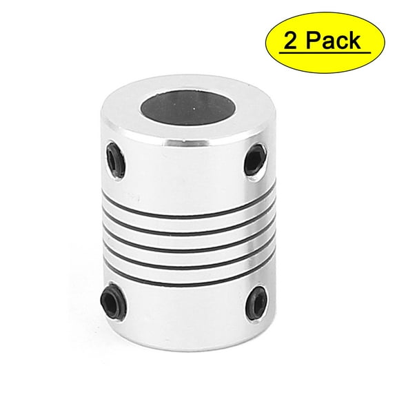2pcs Motor Shaft Dia 8mm to 10mm Joint Helical Beam Coupler Coupling D19L25