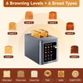 thumbnail image 2 of Mecity 2 Slice Smart Touchscreen Toaster, Stainless Steel Wide Slot Toaster with Auto Lift& Shut Off, Memory Function, Digital Bread Toaster for Bagels, 850W, 2 of 9
