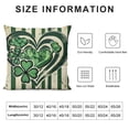 thumbnail image 6 of Awypu St. Patrick's Day Shamrock Clover Love Throw Pillow Covers Set of 2, Lucky Blessed Green Lovers Irish Home Decoration, Heart Leopard Stripe Farmhouse Cushion Case Decor White, 6 of 6