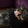 thumbnail image 5 of Manfei Retro Dragon Animals 7-Piece Twin Bedding,Vintage Flower Circle Bedding Comforter Set,Brown Orange,Black Reversible, 5 of 6