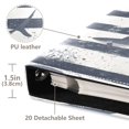 thumbnail image 3 of FORMRS 3 Ring Photo Album 4"x6" Self Adhesive Large Capacity PU Leather Cover, Light Sharks, 3 of 8