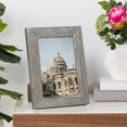 thumbnail image 2 of Joveco 4" x 6" Handcrafted Solid Wooden Photo Frame Set of 2,  Farmhouse Picture Frame Wall Decor for Wall Mounted and Tabletop, Gray and Brown, 2 of 8