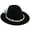 Black, variant on Yokua Pearls Headdress Women Elegant Hat Pearls Hat Wedding Fedoras for Bride