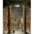 thumbnail image 2 of Panini, Giovanni Paolo 20x23 Gold Ornate Wood Framed with Double Matting Museum Art Print Titled - The Interior of The Pantheon, Rome, 2 of 4