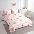 thumbnail image 3 of Homewish Teens Vintage Flowers Twin Bedding Sets 7-Piece,Spring Garden Bedding Comforter Set Microfiber,Geometric Stripes Breathable Sheet Sets,Breathable Home Decor,Reversible, 3 of 8