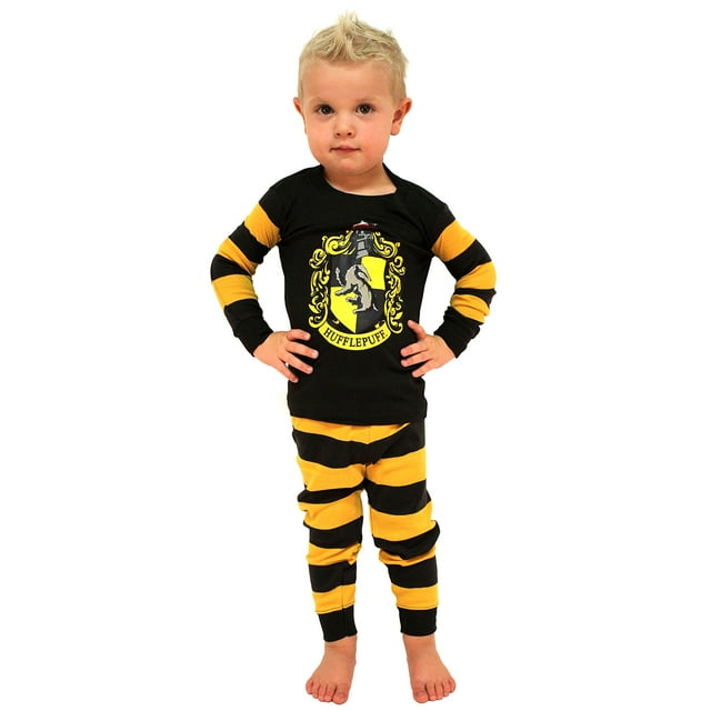 Intimo Harry Potter Pyjamas pour Enfants Toutes Maisons avec Blason (Hufflepuff, 3T)