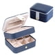 thumbnail image 5 of Caja de almacenamiento de joyas portátil para anillos con cremallera, de franela de poliuretano, multicapa, para pendientes, collares y joyas, 5 of 5