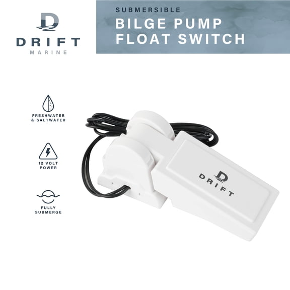 D Drift All Things Water Submersible Bilge Pump Float Switch, Automatic Activation