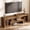 Rustic Brown, variant on Finmind 63-inch TV Console Stand for 55/60/65/75-inch TVs, Farmhouse Entertainment Center with Open Storage Shelves, Rustic Brown