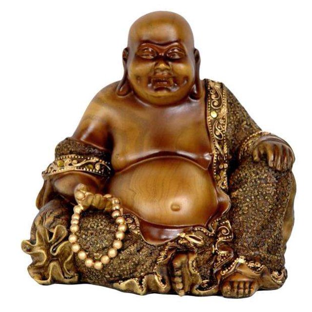 Estatua de Buda que ríe sentado al por mayor para la decoración del hogar oso de fresa Juguete