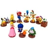 Super Mario Bros Wii Collection Set of 11 Mini Figures Yellow Capsule