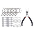thumbnail image 2 of LLavero de aleación de 221 piezas con Kit de cadena, alicates, pasadores de tornillo, conector de anillos para llavero DIY, colgante , Plata BLESIY Llaveros Anillos, 2 of 8