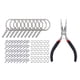 thumbnail image 2 of llavero de aleación de 221 Uds con cadena alfileres de tornillo alicates conector de Anillos de manualidades DIY plata Sunnimix Llaveros Anillos, 2 of 8