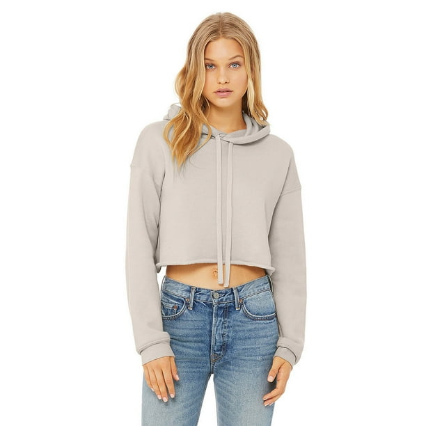 Bella + Canvas - Sudadera Corta de Polar para Mujer (Dust Jaspeado)