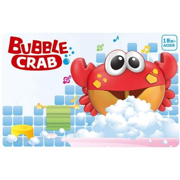 Jouets de bain pour bébés, machine à bulles automatique en forme de crabe avec  musique, jouet de bain amusant pour tout-petits pour l'heure du bain, jouets  à eau pour enfants de plus