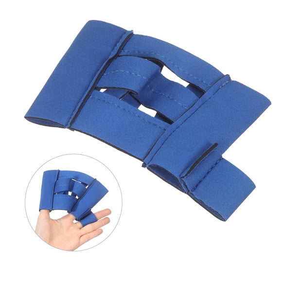 Guante de Entrenamiento Web Uxcell, Mini Guante de Béisbol Softbol, Mitón de Dos Dedos para Pelotas de Práctica, Ajuste Azul