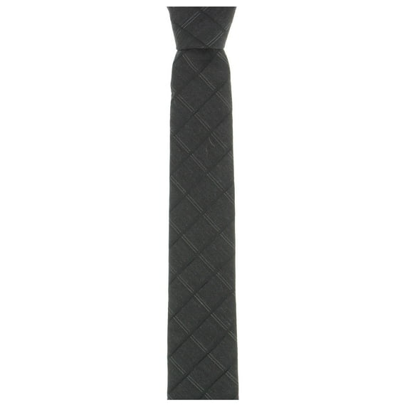 Calvin Klein 'Trilogy Plaids' Men's Black Plaid Tie