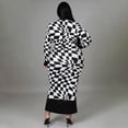 thumbnail image 5 of AURA Plus Size Plaid Print Maxi Dress Crewneck Long Sleeve Patchwork Elegant Sweet Style Long Dress for Fall Winter, 5 of 6