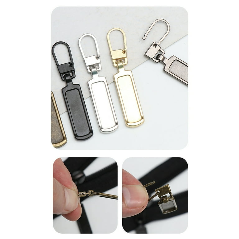 Zipper Pull Replacement Kit - Variety Pack of Metal & Nylon Zipper Pull  Tabs - Replacement Zipper Pull Set for Zipper Fix on Coat, Jacket, Purse