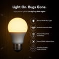 thumbnail image 4 of GEREMF-Bug Light Bulb, Blue Light Blocking LED for Fewer Insects, Warm White 3000K Glow, Indoor Outdoor Use, Porch Patio Lighting, 2 Pack, Energy Saving, Long Lasting, E26 Base LED Bulb, 4 of 4