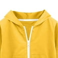 thumbnail image 5 of KPOPLK Snap-Front Hoodie 152% Organic Cotton Baby Boys, Girls(12-18 Months,Yellow), 5 of 6