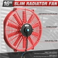 thumbnail image 2 of DNA Motoring 2Pcs 16" Inch High Performance Slim Electric Radiator Cooling Fan kit Red, 2 of 5