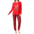 thumbnail image 2 of Sonducket Pijamas navideños Holiday Family Plaid Impreso Ropa de dormir Manga larga Cuello Navidad Loungewear Pijama MUJER XL Sonducket AP004024-13, 2 of 6