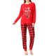 thumbnail image 2 of Sonducket Pijamas navideños Holiday Family Plaid Impreso Ropa de dormir Manga larga Cuello Navidad Loungewear Pijama MUJER XL Sonducket AP004024-13, 2 of 6