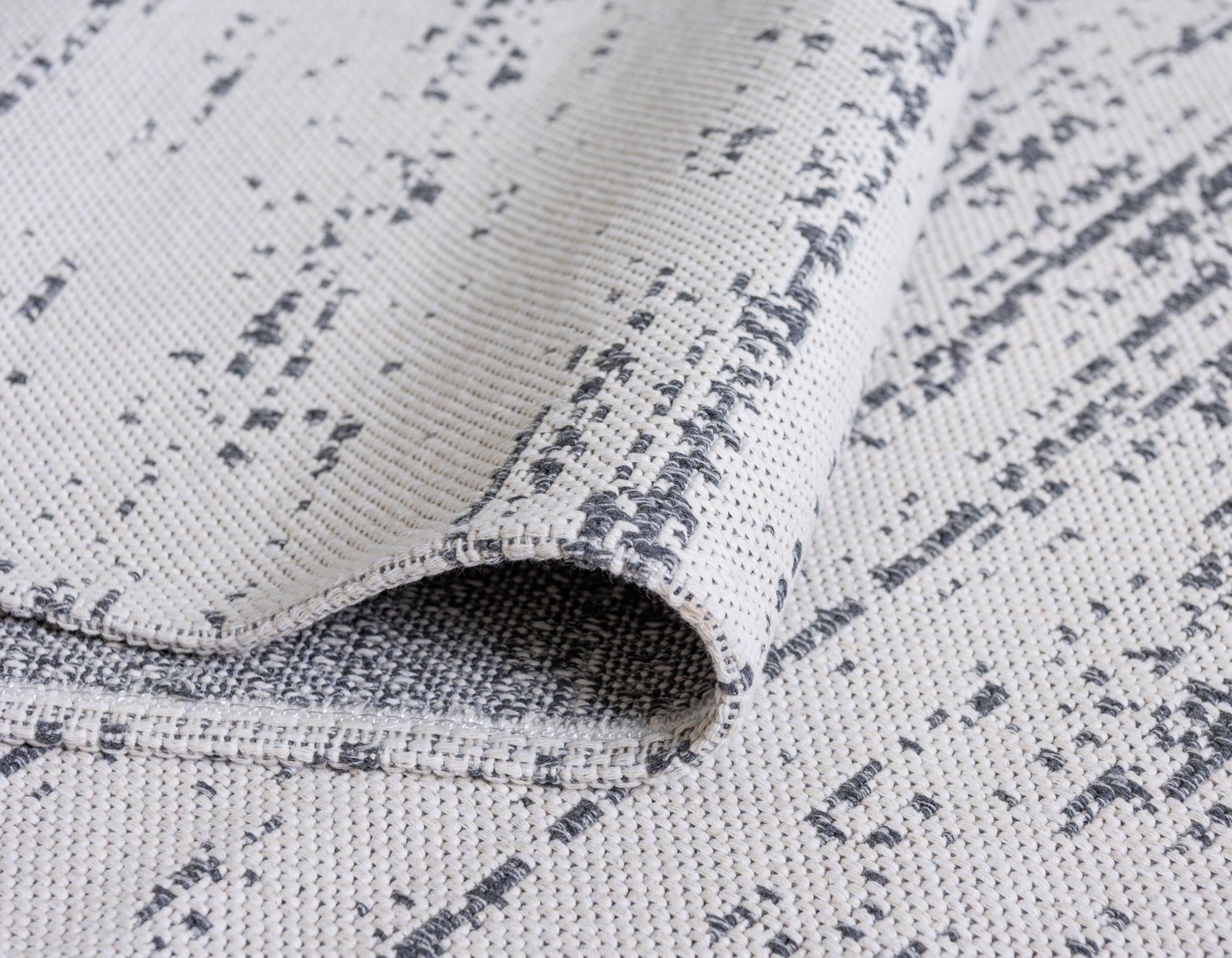 Rugs.com Georgia Collection Rug – 5' x 8' Ivory Flatweave Rug Perfect For Living Rooms, Large Dining Rooms, Open Floorplans