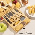 thumbnail image 2 of Charcuterie Board Set with Knife Drawer – Large Bamboo Cheese Board Set with Knives, Serving Board for Meat, Cheese & Appetizers – Housewarming & Wedding Gift, 2 of 5