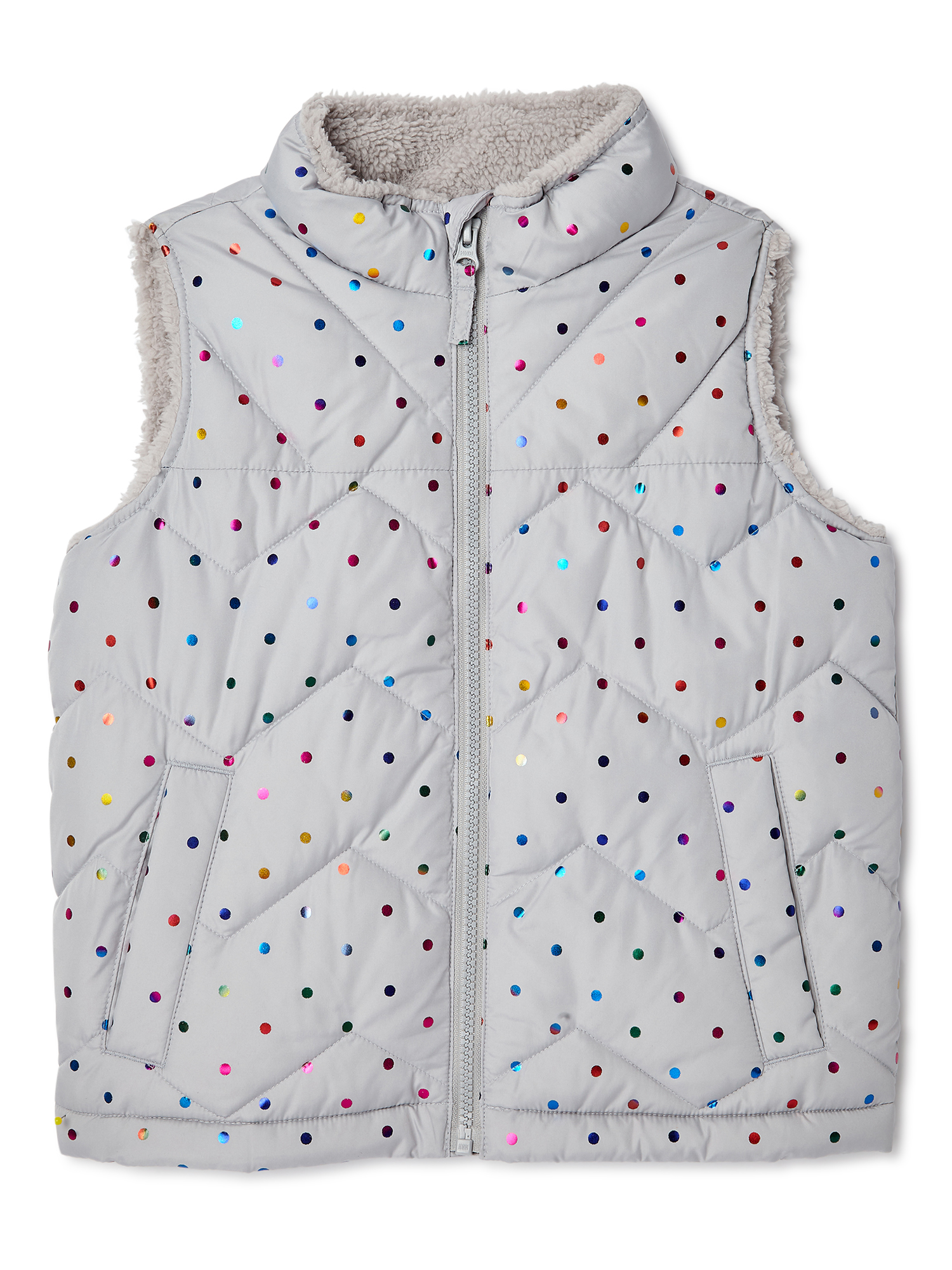 Wonder Nation Girls Puffer Vest, Sizes 4-18 & Plus - image 1 of 3