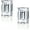 Emerald-Cut, variant on Cuff D, Cubic Zirconia Earrings, Silver-Plated, 1 Count per Pack