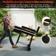 thumbnail image 2 of Seizeen Charcoal Grill w/Smoker, Outdoor BBQ Grill with Side Table, Portable Offset Smoker W/2-Zone Area, 2 of 9