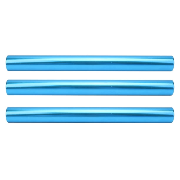 3 Unidades de Aleación de Aluminio, Bastones de Relé de Pista y Campo, Bastón de Pista de Galvanoplastia Para Menores de Edad, Campo de Pista Sprint Match Batonsblue