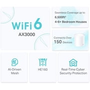 TP-Link Deco X50 3.0 Gbps Dual-Band Wi-Fi 6 Mesh Router, 3 Count Pack