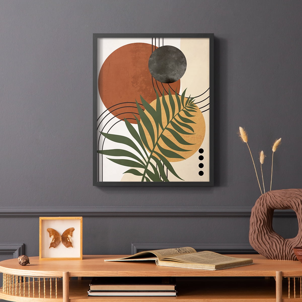 Contemporary Palm I in Paper Solid Wood 8 x 10 Framed Print