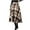 Brown Khaki Plaid, variant on Midi Plaid Skirt for Women Button Detail Casual Flared Vintage High Waist A Line Mid-Length Tartan Skirts with Pockets