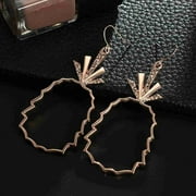 XiangDd Fashion Women Bohemia Pineapple Hollow Earrings Metal Alloy Vintage Geometric H