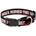 thumbnail image 1 of Buckle-Down MGC-W32621-L Zombies Ruined This Belt Black White Red Splatter Martingale Dog Collar, 1 of 1