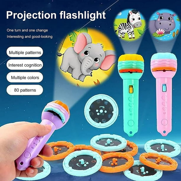 lampe de poche de projection pour enfants lampe torche jouet mignon dessin  animé photo lumière heure du coucher apprentissage jouets amusants