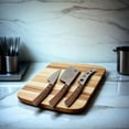thumbnail image 3 of 3 Piece Cheese Knife Set w/Wood Handles, 3 of 3
