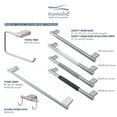 thumbnail image 5 of Transolid MSW16BS Maddox 16-inch Grab Bar with White Rubber Handle, Brushed Stainless, 5 of 7