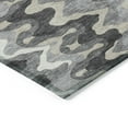 thumbnail image 4 of 10' X 14' Gray Silver And Charcoal Abstract Washable Indoor Outdoor Area Rug, 4 of 5