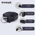 thumbnail image 4 of Women Braided Stretch Belts Elastic Canvas Woven Belts For Jeans Pants, 4 of 7