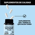 thumbnail image 4 of Citrato Magnesio Plus Con Piperina | 455mg Magnesio Elemental | Magnesio Capsulas - Con Magnesio Marino | Magnesium Citrate + Marine Magnesium - Vitaminas Mujer / Hombre - (60 Cápsulas), 4 of 6