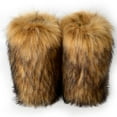 thumbnail image 2 of Women Fashion Warm Faux Raccoon Fur Boots For Winter Multicolors Snow Boots Ox Tendon Sole, 2 of 5